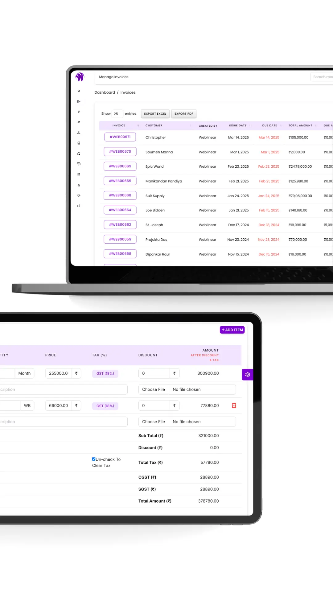 Accounting software for GST billing and inventory management